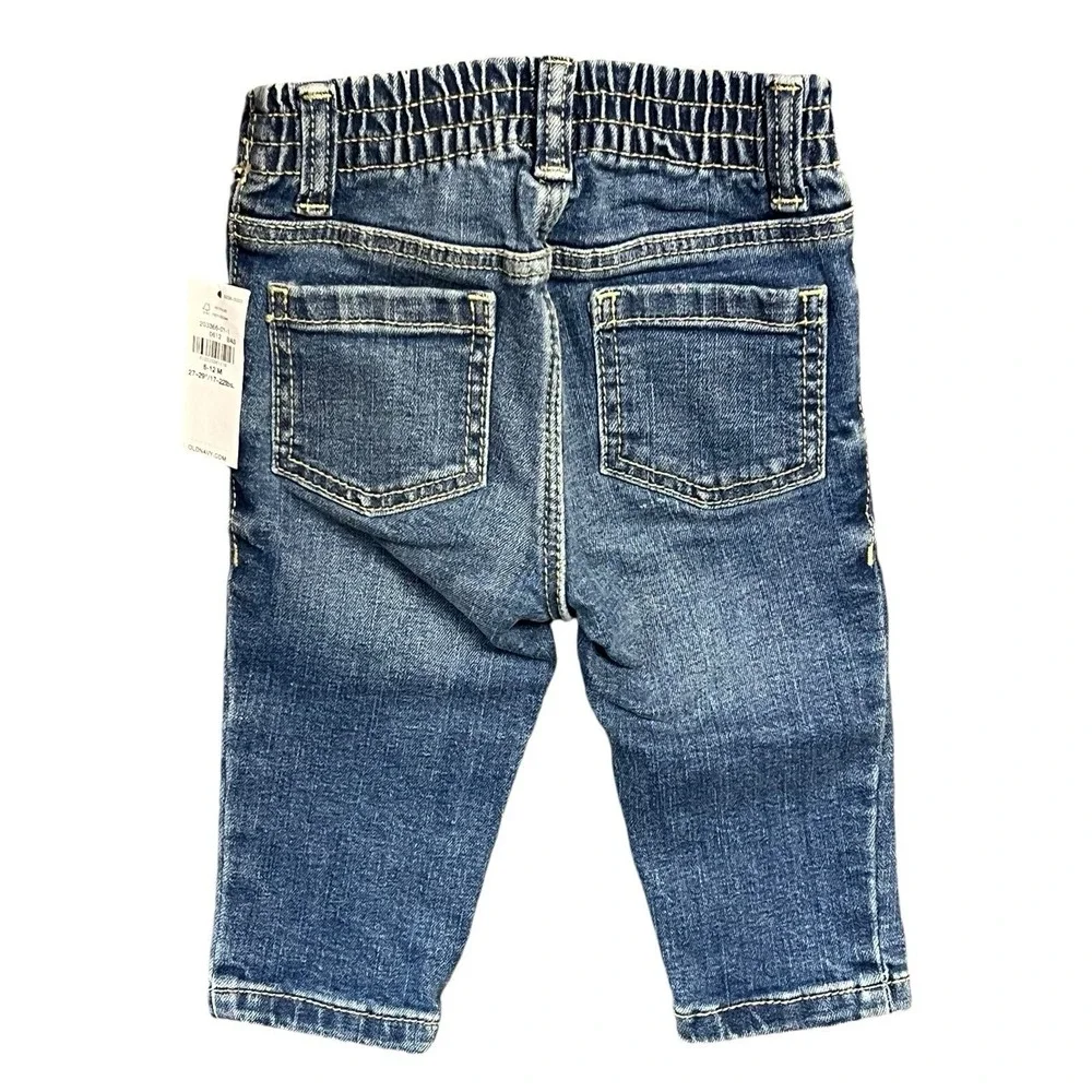 Old Navy Jeans 6-12 Months Medium Blue Wash‎ Karate Denim Baby Infant Unisex NEW
